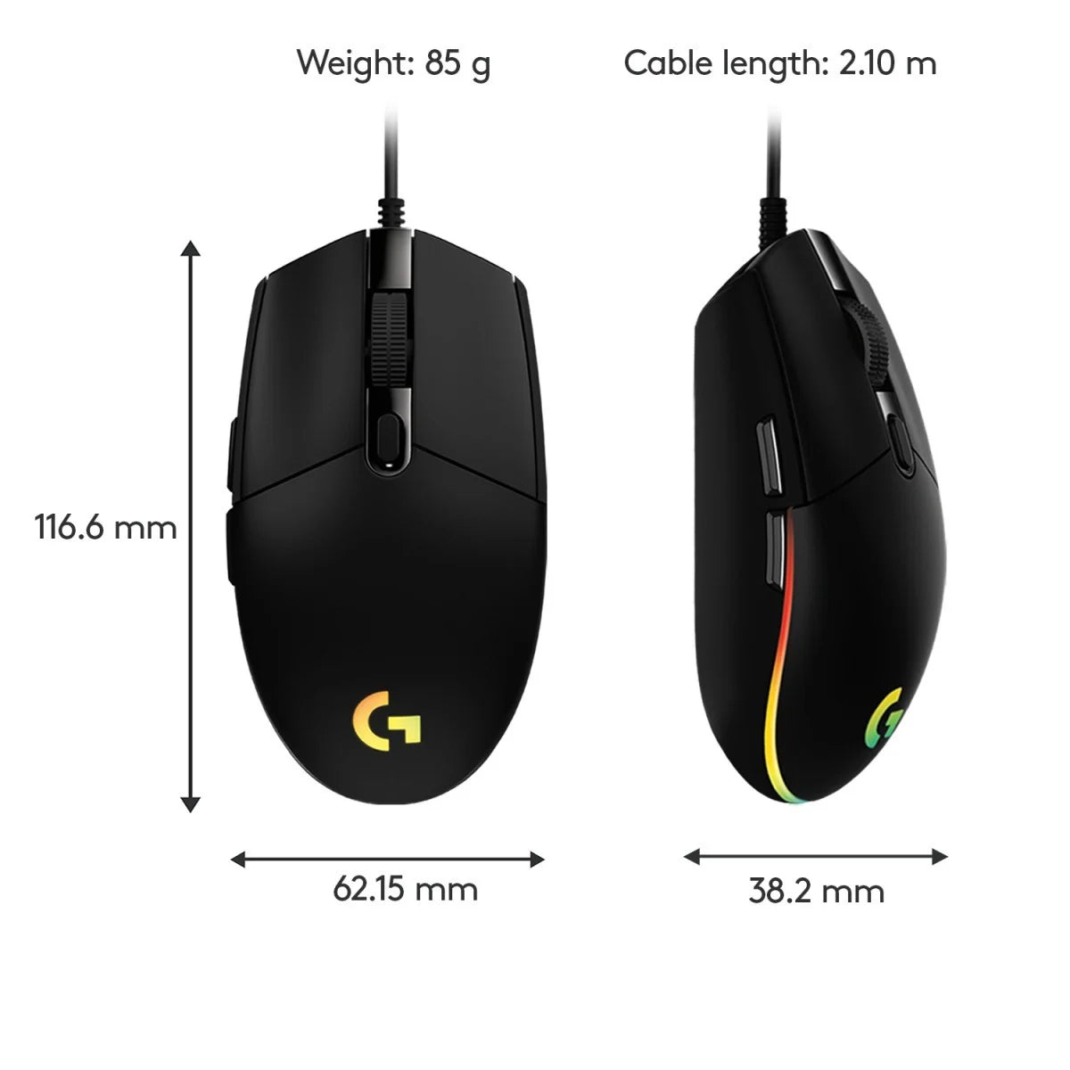 Souris Gaming Logitech G203 LIGHTSYNC USB