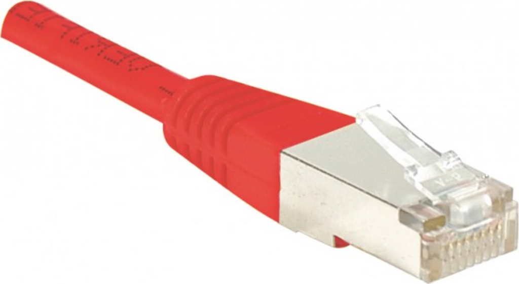 CABLE RESEAU RJ45 FTP CAT.6 Blindé * 0.5M ROUGE * 842053