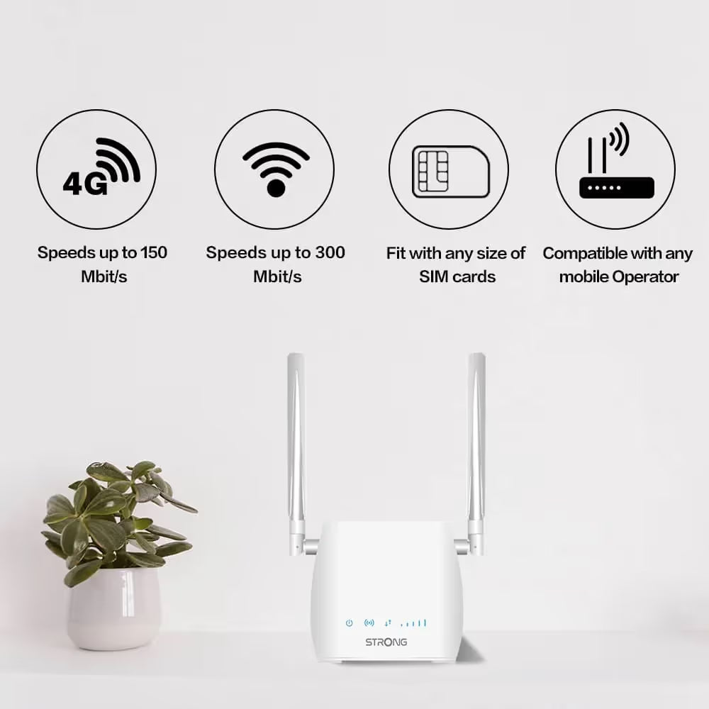 Strong Routeur 4G WiFi N300 – Partage de Connexion SIM 4G/LTE
