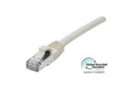 Cordon RJ45 certifié GRS CAT 6A S/FTP TPE snagless gris - 5 m