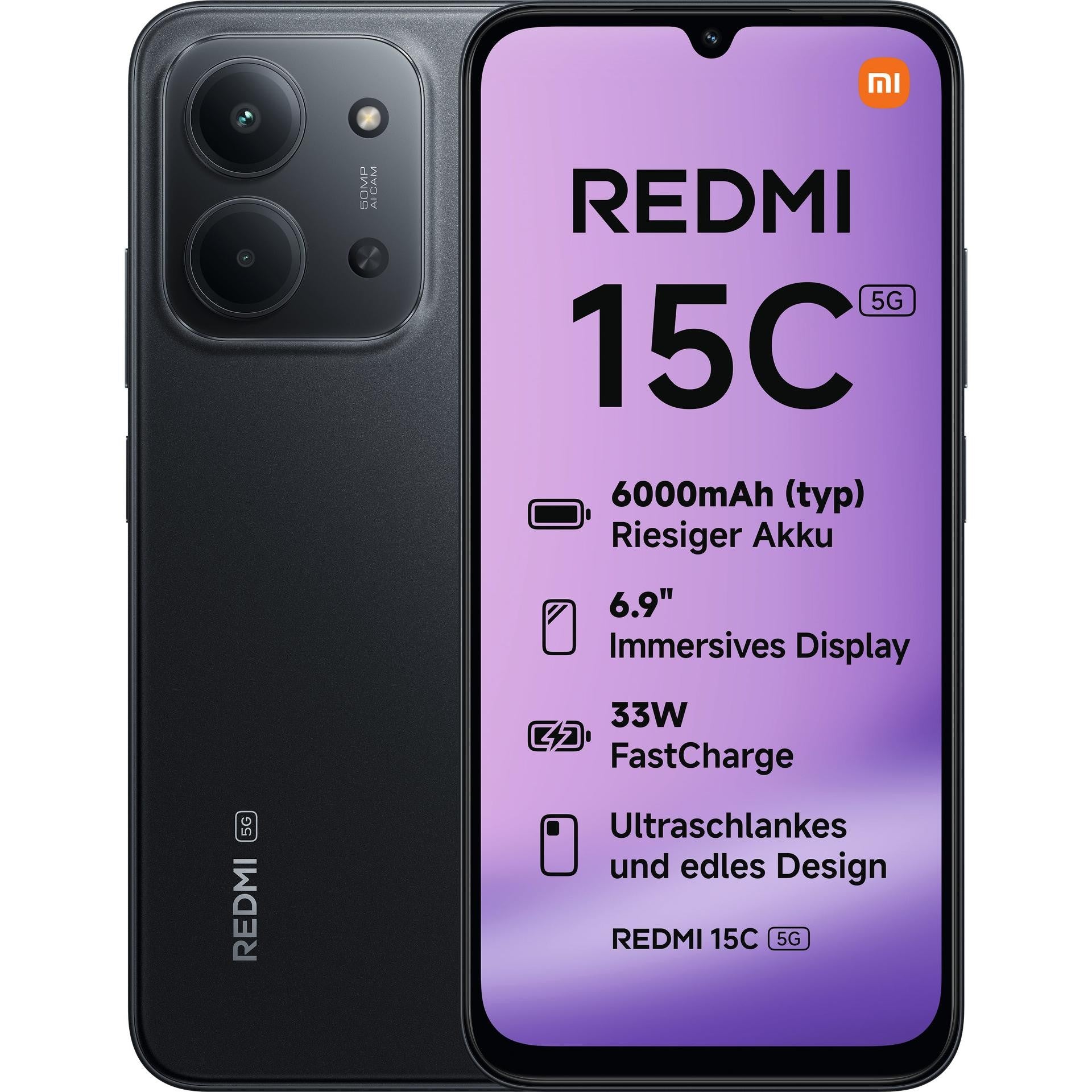 XIAOMI Redmi 15C 4G 6.9 NFC 4/128GB BLACK