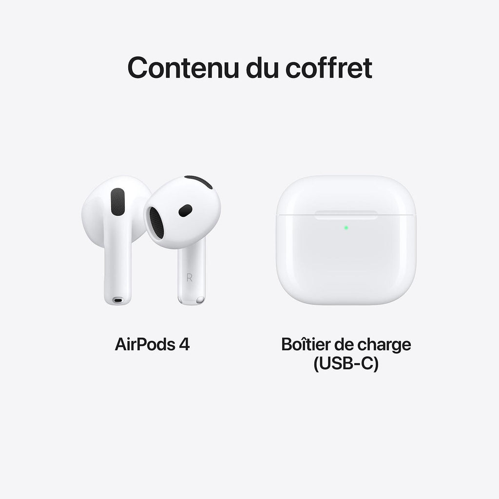 Apple AirPods 4 - Écouteurs sans fil avec micro intégré