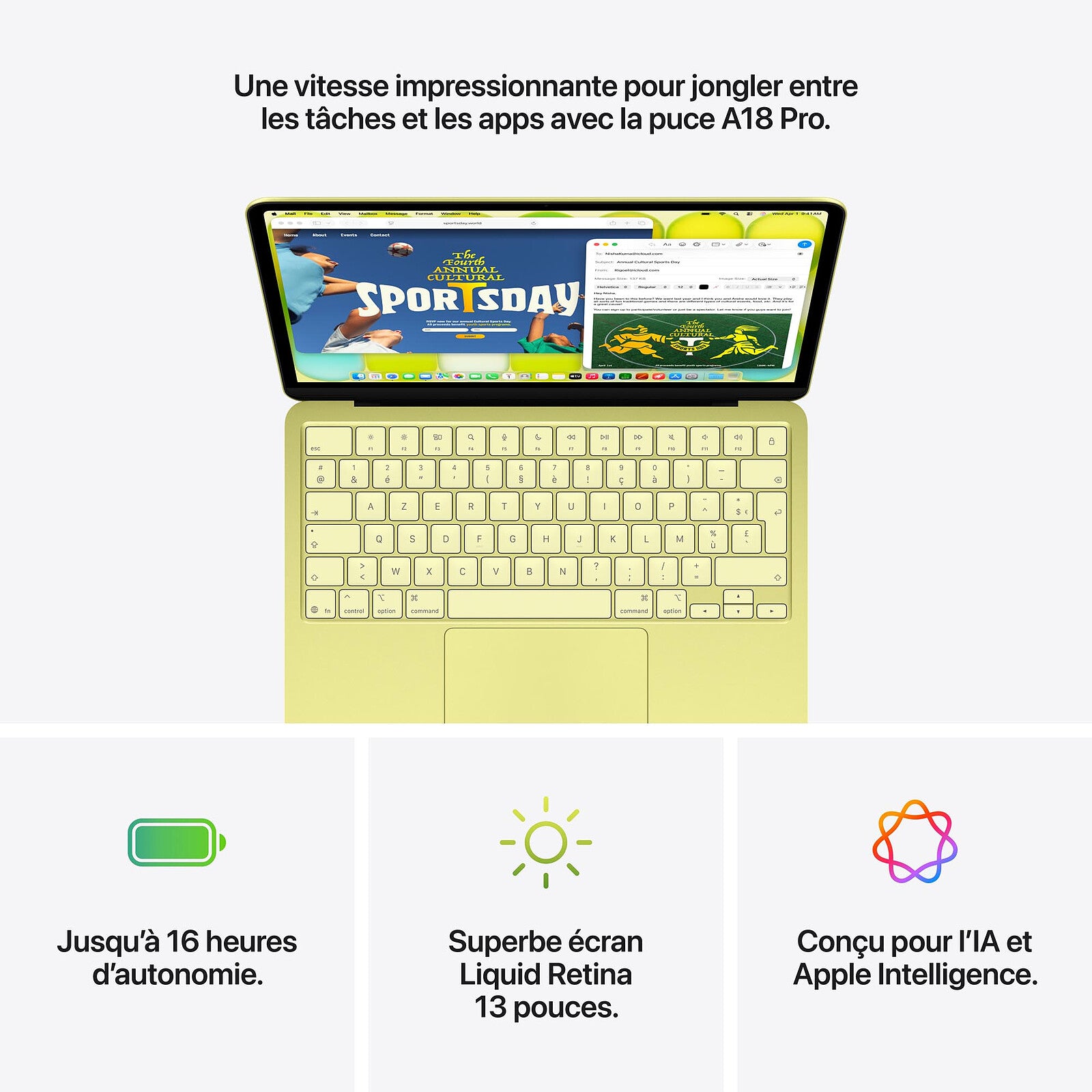 Apple MacBook Neo 13" A18 Pro 8Go RAM 256Go SSD - Indigo