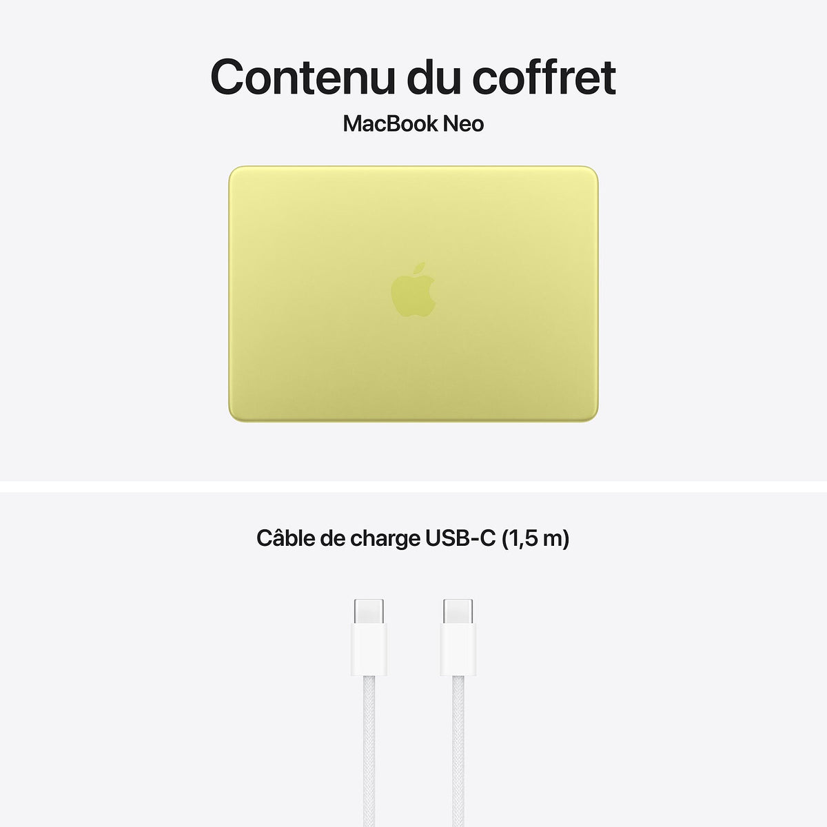 Apple MacBook Neo 13" - Apple A18 Pro - 8 Go RAM - 256 Go SSD - Citron