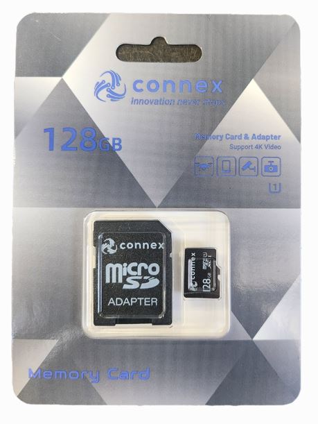 MicroSD 128Go CONNEX U1 R80 W20