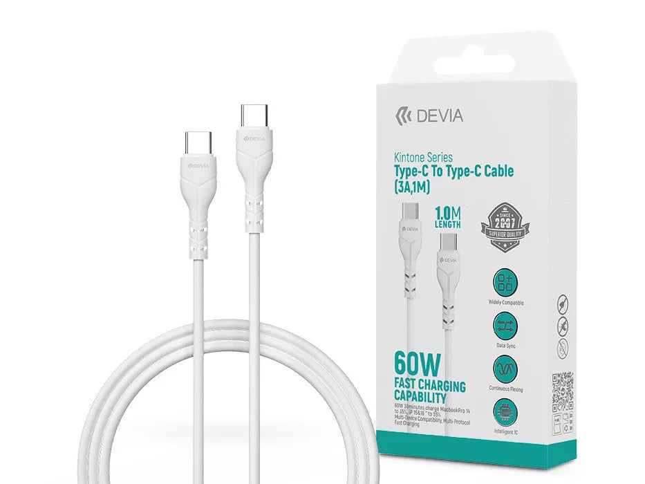 DEVIA Kintone Series Type-C To Type-C Cable (3A,1M)