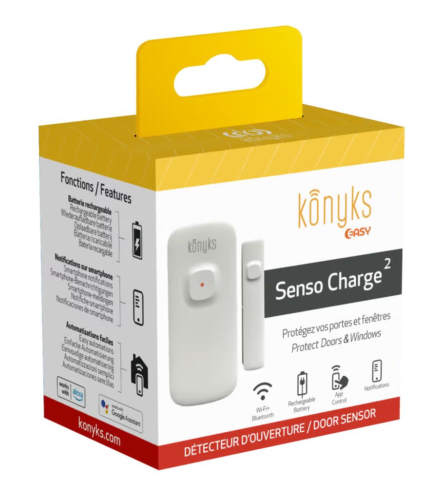 KONYKS SENSO CHARGE 2 Détecteur d'ouverture Wi-Fi+BT avec Batterie