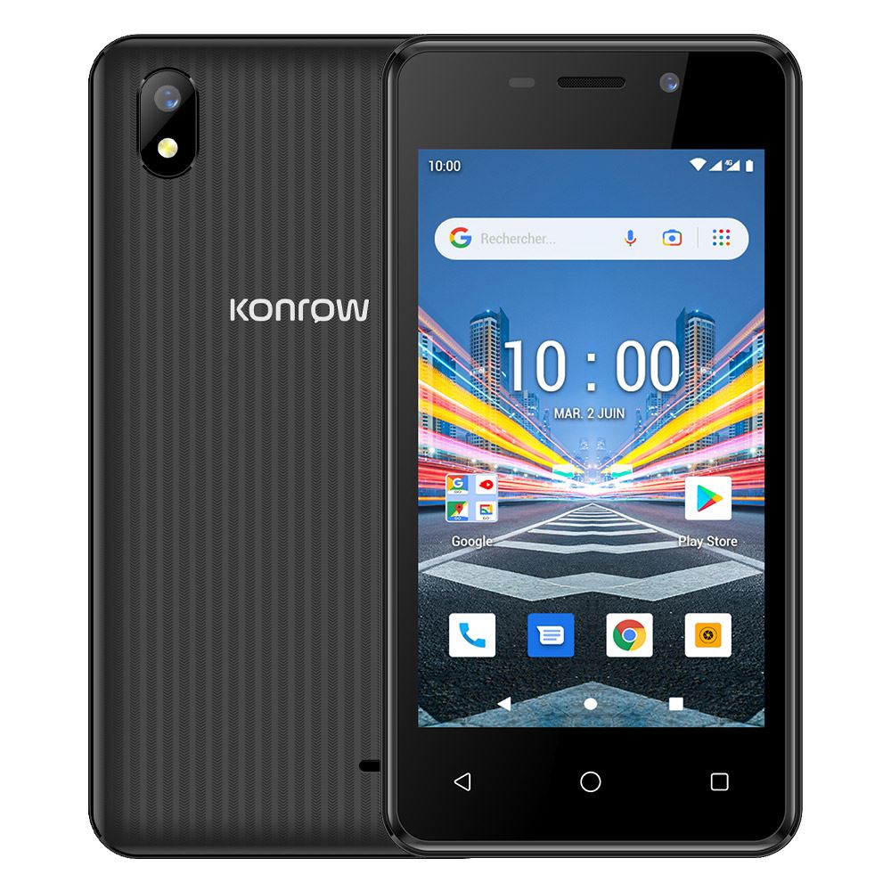 KONROW CITY 4 4,0 3G DS Quad 1,3GHz 1/8Go +mSD Andr10 * Noir