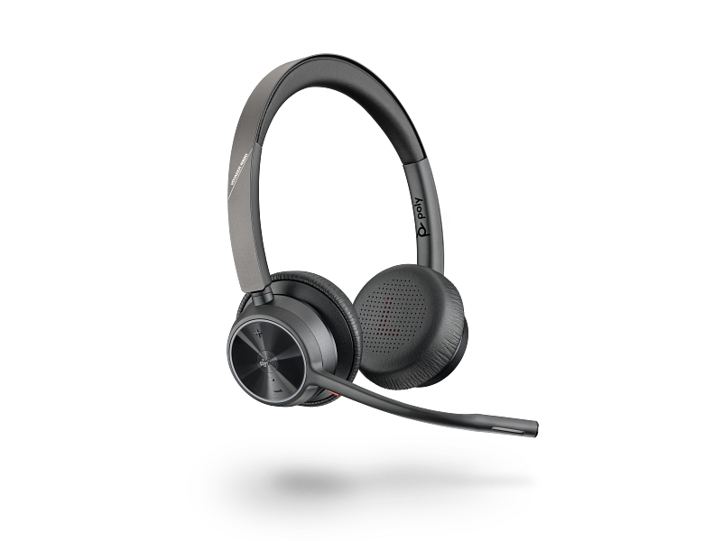 Casque Bluetooth stéréo Poly Voyager 4320-M + dongle USB-A BT700 (certifié Microsoft Teams)