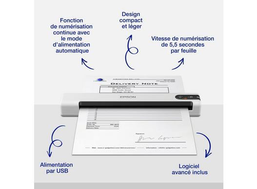 Epson WorkForce DS-70 – Scanner portable A4 USB 600 ppp