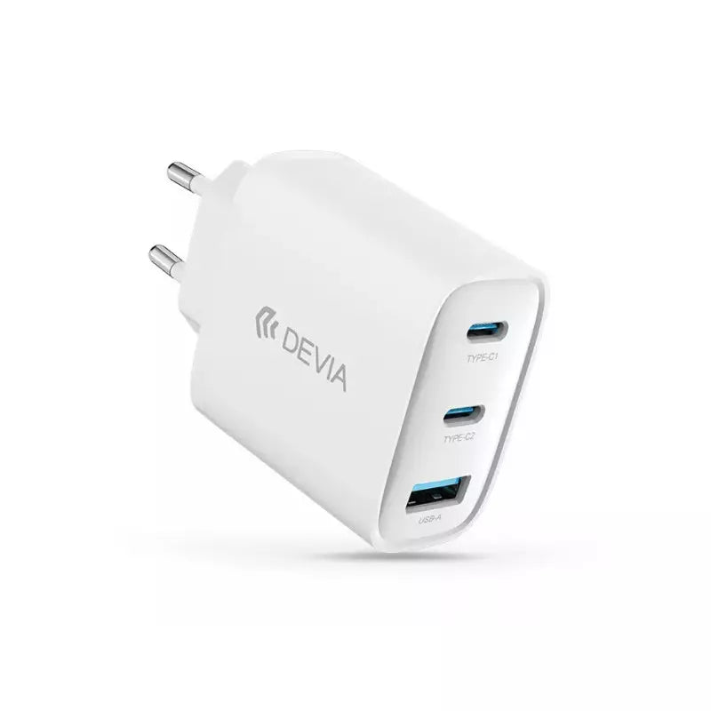 DEVIA Chargeur Secteur GaN PD 65W 1xUSB-A+2xUSB-C Extreme
