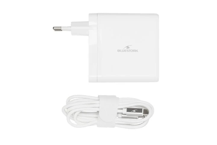 BLUESTORK BS-PW-NB-65-C-W ALIM. NOTEBOOKS 65W USB-C Blanc+cable amov