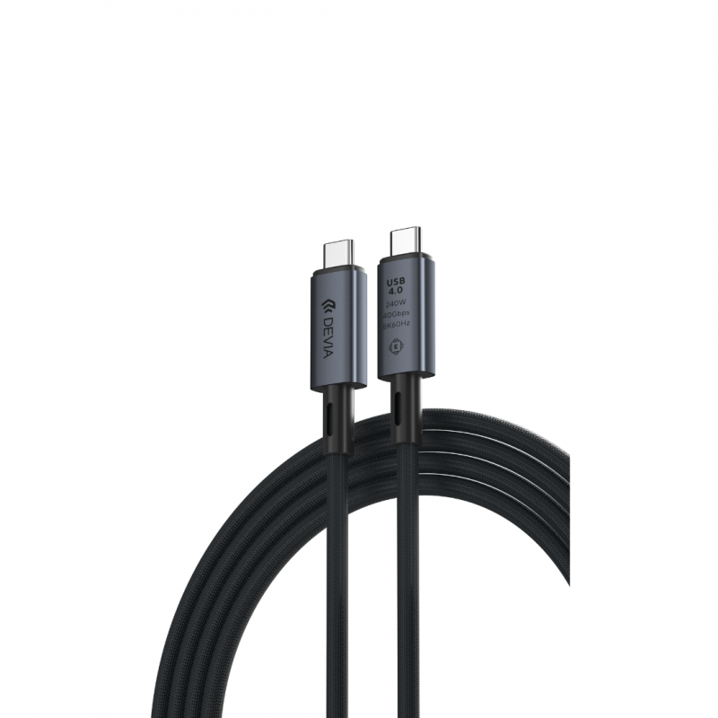 DEVIA Câble USB4.0 240W 40Gbps 8K@60Hz 1M Extreme Speed