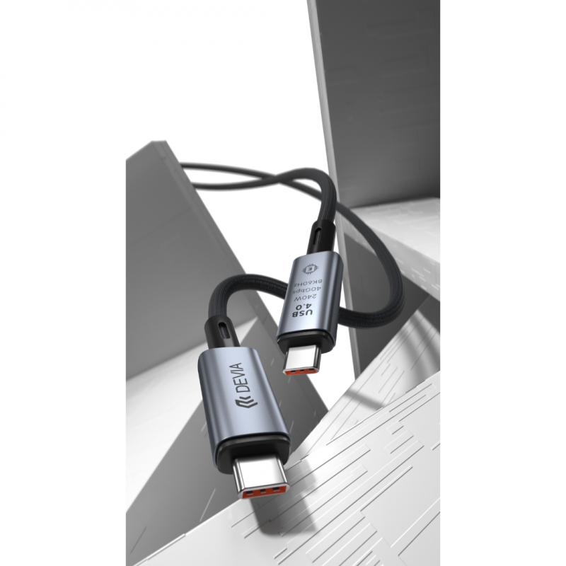 DEVIA Câble USB4.0 240W 40Gbps 8K@60Hz 1M Extreme Speed