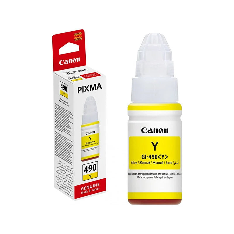 ENCRE CANON GI-490 Yellow ( recharge encre jaune pour G24xx-G34xx)