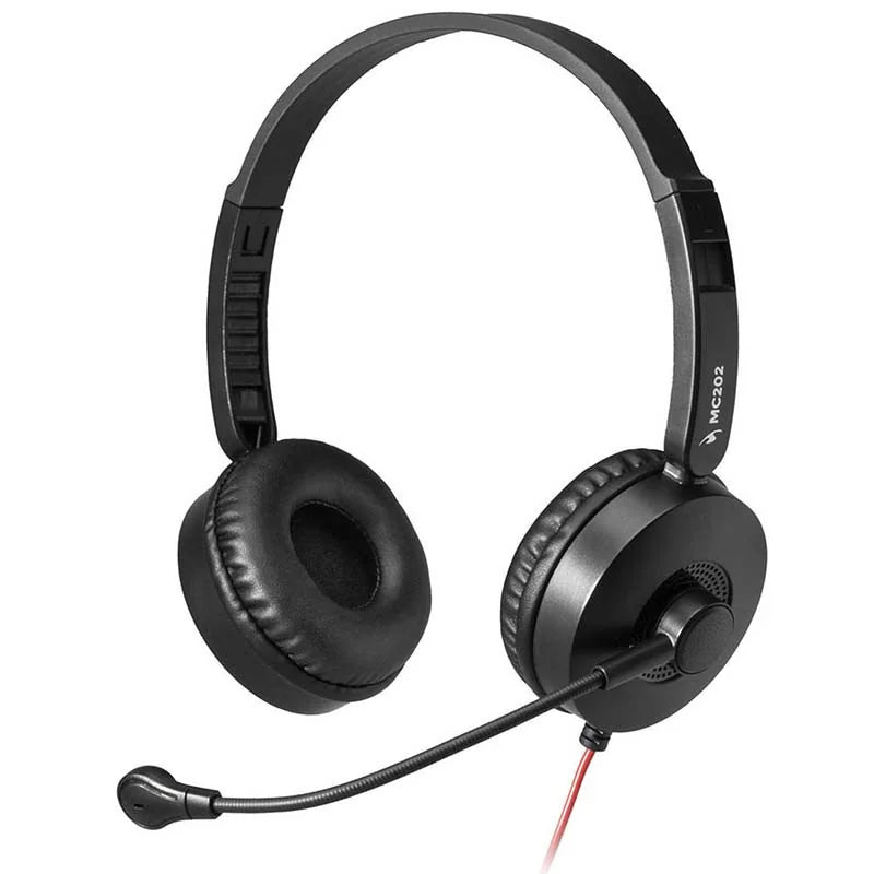 BLUESTORK MC202 Casque +Micro anti-bruit Reglage VOL. Jack 3,5mm