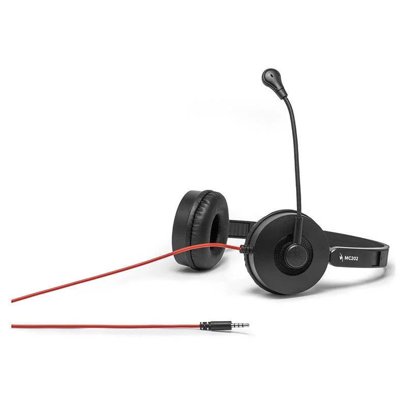 BLUESTORK MC202 Casque +Micro anti-bruit Reglage VOL. Jack 3,5mm