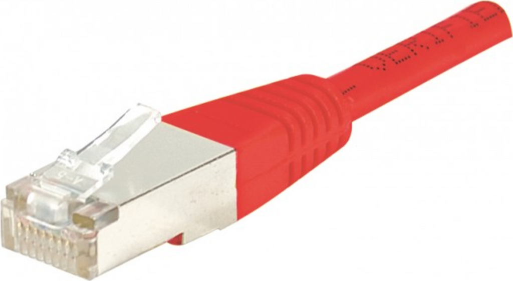 CABLE RESEAU RJ45 FTP CAT.6 Blindé * 0.5M ROUGE * 842053