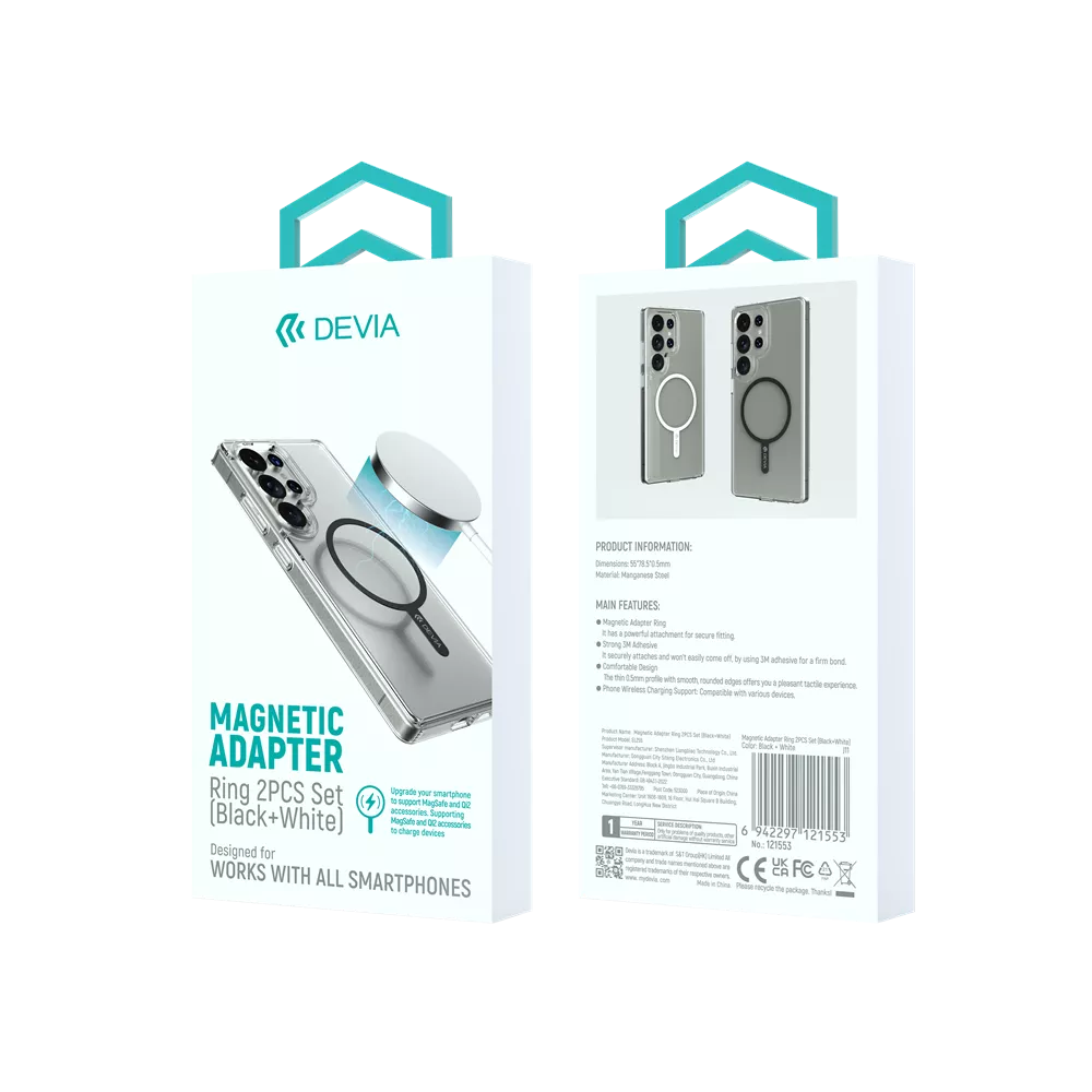 DEVIA Magnetic Adapter Ring 2PCS Set(Black+White)