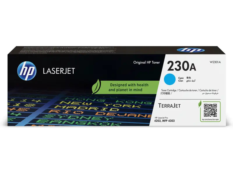 Toner cyan HP 230A – W2301A, 1 800 pages
