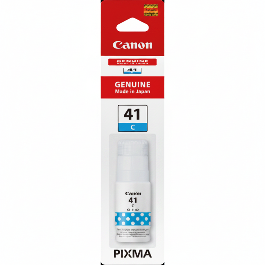 Canon PIXMA GI-41 C - Flacon encre cyan packaging - Vue studio