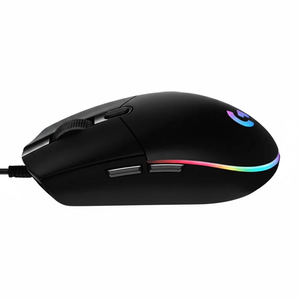 Logitech G203 LIGHTSYNC - vue côté RGB