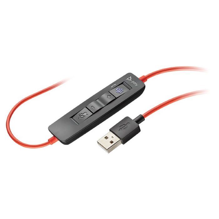 Poly Blackwire 3220 USB-C – Casque filaire stéréo avec adaptateur USB-C/A