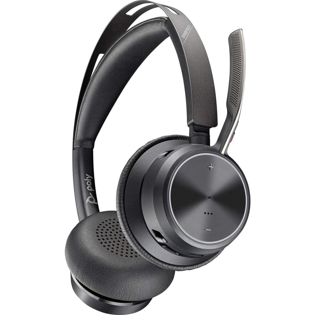 Poly Voyager Focus 2 – Casque Bluetooth + Adaptateur USB + Station de charge