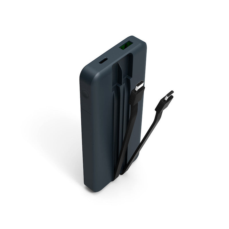 Batterie externe 10 000 mAh – 2 câbles intégrés (USB-C & Lightning)