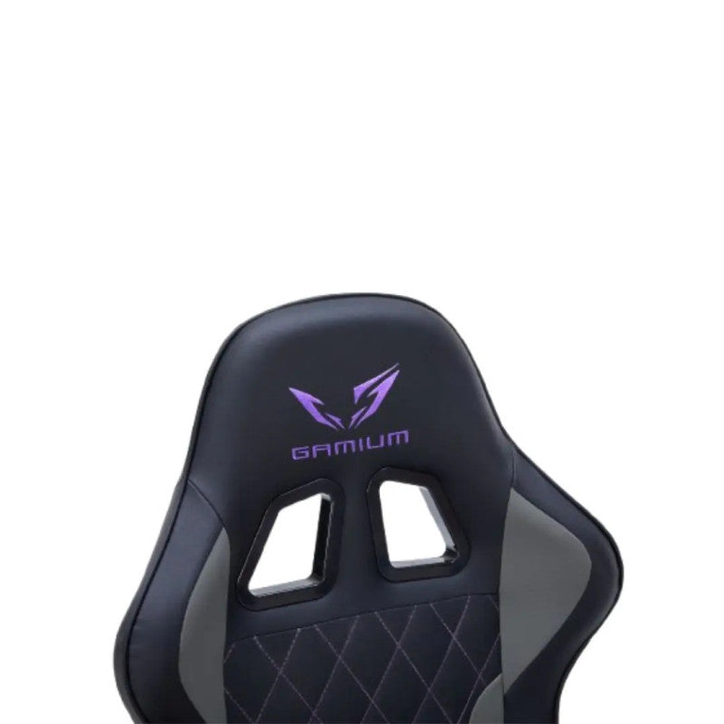 Fauteuil gaming GAMIUM Altar, finition PU diamant, accoudoirs fixes,