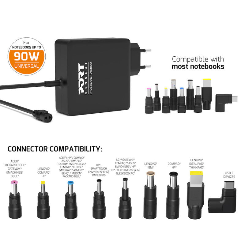UNIVERSAL POWER SUPPLY 90W PLUG IN-EU