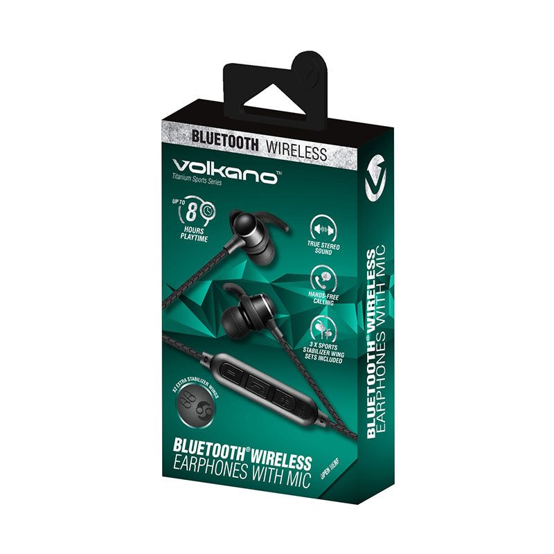 VOLKANO VK-1013-BK ECOUTEURS BLUETHOOTH TITANIUM SPORT SERIES